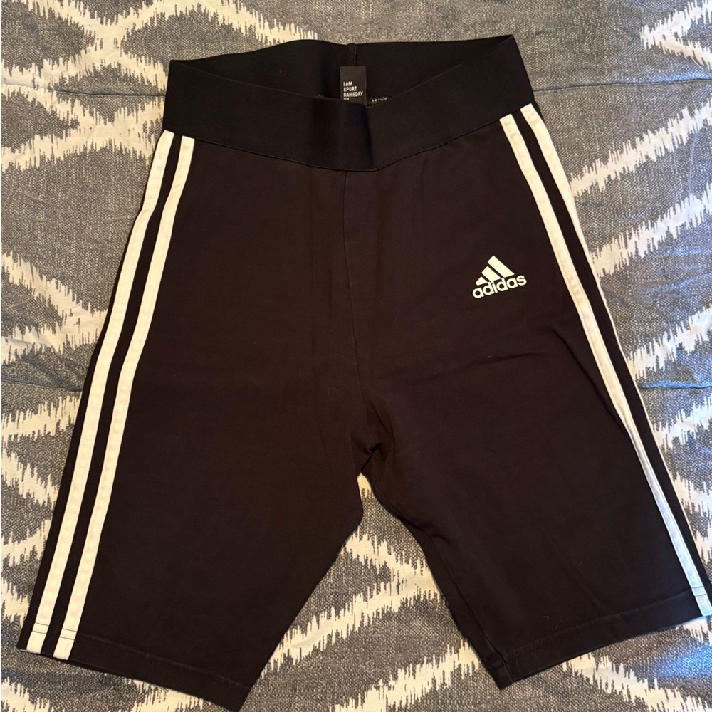 Adidas Women's Black and White Bike Shorts